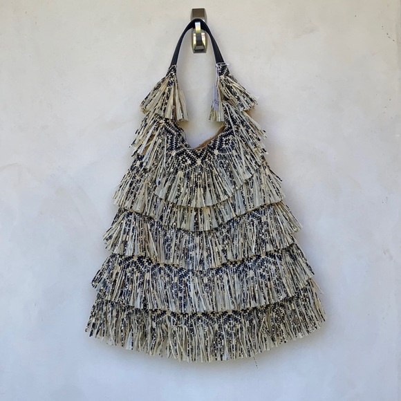 Free People Soleil Raffia Hobo Shoulder Bag NWT - Picture 3 of 8